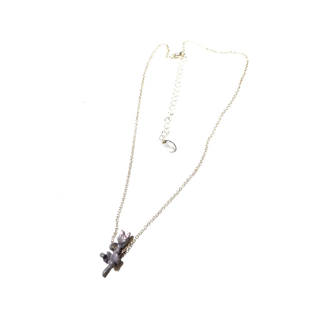 Claire's Lucky Falling Cat Necklace